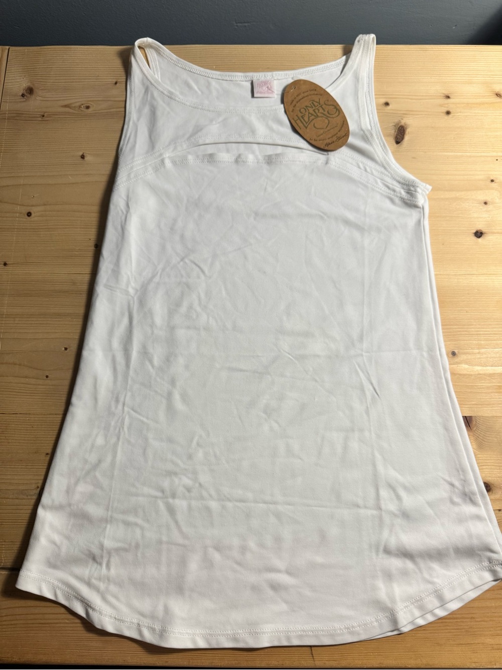 ONLY HEARTS Women's White Tank Top - Classic Sleeveless Layering Tee